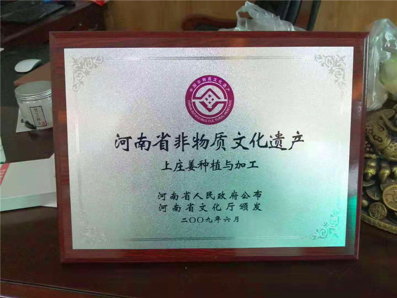 河南省非物質(zhì)文化遺產(chǎn)證書(shū)